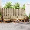 vidaXL Buiten bankenset met kussen 9 pcs Natuurlijk en Beige