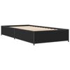 vidaXL Bedframe bewerkt hout en metaal zwart 90x190 cm