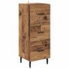 vidaXL Dressoir Oud hout 34 x 34.5 x 90 cm Bewerkt hout