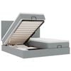 vidaXL Ottoman bed met matrassen en LED's 180x200cm stof lichtgrijs