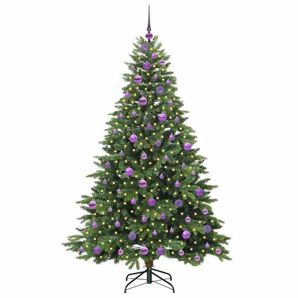 vidaXL Kunstkerstboom met 300 LED met standaard Groen 180 cm PE en PVC