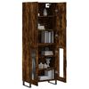 vidaXL Hoge kast 69,5x34x180 cm bewerkt hout gerookt eikenkleurig