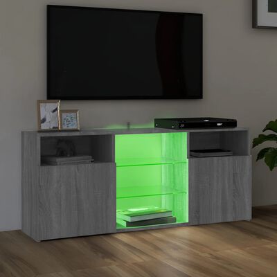 vidaXL Tv-meubel met LED-verlichting 120x30x50 cm grijs sonoma eiken