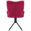 vidaXL Eetkamerstoelen draaibaar 2 st fluweel wijnrood