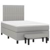 vidaXL Boxspring met matras stof lichtgrijs 120x190 cm
