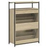 vidaXL Schoenenkast 75x34x112 cm bewerkt hout sonoma eikenkleurig