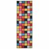 vidaXL Vloerkleedloper LESAKA kleurrijk 80 x 250 cm Diamantvelours