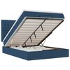 vidaXL Ottoman bed met matras en LED's 140x190cm stof blauw