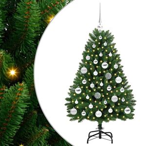 vidaXL Kunstkerstboom met 150 LED Groen 120 cm PVC en Metaal