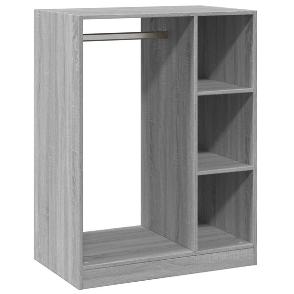 vidaXL Kledingkast 77x48x102 cm bewerkt hout grijs sonoma eikenkleurig