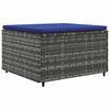 vidaXL 6-delige Loungeset met kussens poly rattan grijs