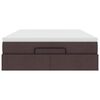vidaXL Ottoman bed met matras 140x190cm stof donkerbruin