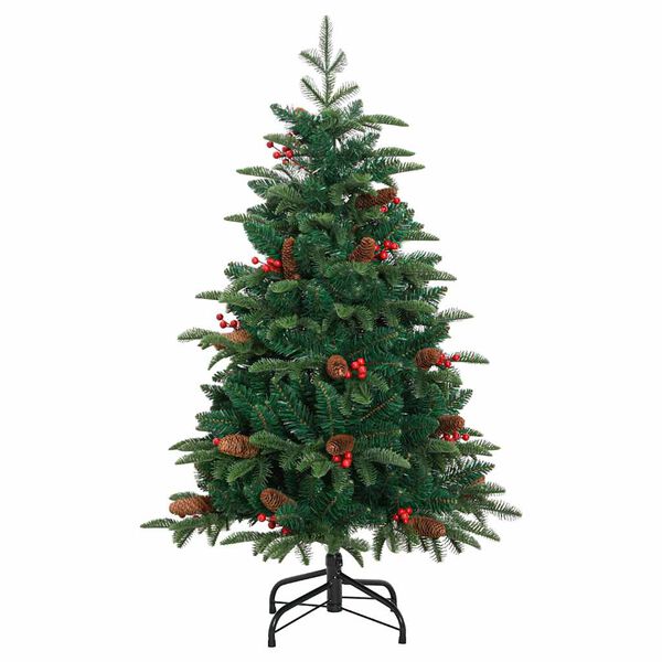 vidaXL Kunstkerstboom Groen 150 cm PVC en Metaal en Plastic