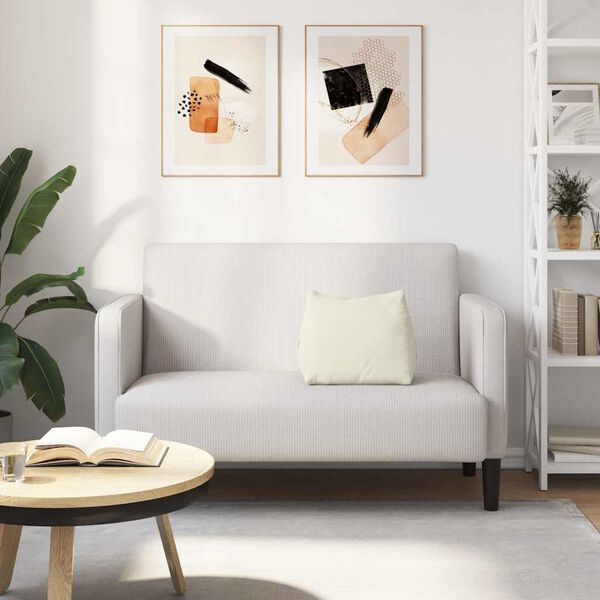 vidaXL Rugkussen Cr&egrave;me 45 x 20 x 35 cm Cordstof