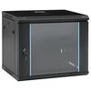 vidaXL Netwerkkasten met opslag Black 600 x 450 x 510 mm Staal