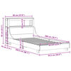 vidaXL Bedframe zonder matras massief grenenhout wit 90x200 cm