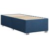 vidaXL Boxspring met matras stof blauw 90x200 cm