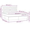 vidaXL Boxspring met matras en LED stof zwart 160x200 cm