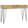 vidaXL Wandtafel 120x35x76 cm massief teakhout