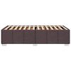 vidaXL Bedframe zonder matras 90x200 cm stof donkerbruin