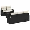 vidaXL Tuin Sofa Set 6 st Zwart poly rattan