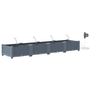 vidaXL Plantenbak 4 st Lichtgrijs 160 x 40 x 22 cm PP
