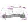 vidaXL Tuin Sofa Set met kussen 5 pcs Zwart en cr&egrave;me Poly riet