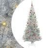 vidaXL Kerstboom met 300 LED met standaard Zilver 210 cm PET