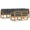 vidaXL Buiten bankenset 7 pcs Wit en antracietkleurig Polyester