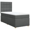vidaXL Boxspring met matras stof donkergrijs 90x200 cm