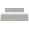 vidaXL Ottoman bed met matrassen 160x200cm fluweel lichtgrijs