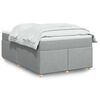 vidaXL Boxspring met matras stof lichtgrijs 120x190 cm