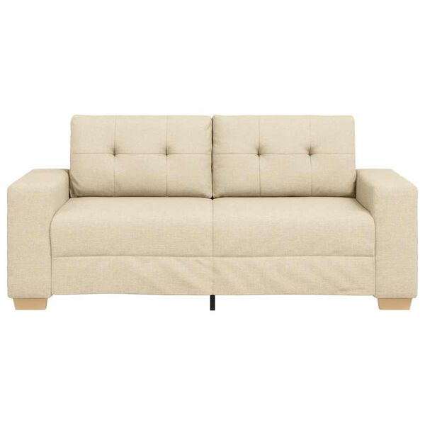 vidaXL Loveseat Bank Cr&egrave;me 180x77x82 cm Stof