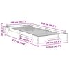 vidaXL Bedframe Bruin 100 x 220 cm Massief grenenhout