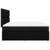 vidaXL Boxspring met matras stof zwart 200x200 cm