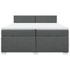 vidaXL Boxspring met matras stof donkergrijs 200x200 cm