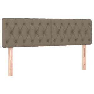 vidaXL Hoofdborden 144x7x78/88 cm stof taupe