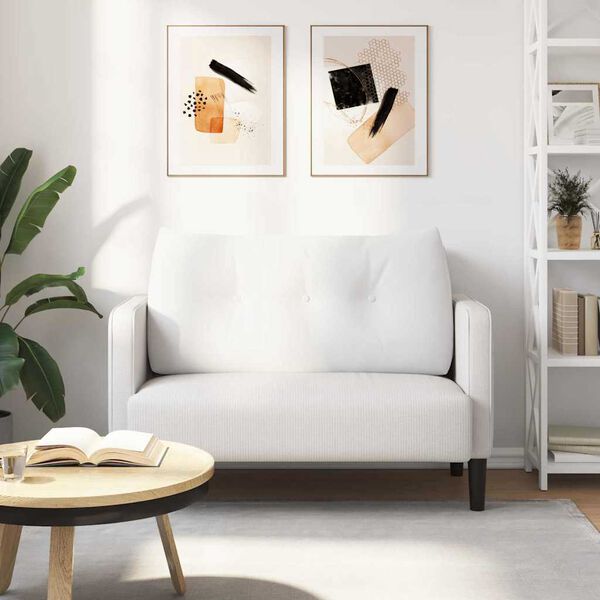 vidaXL Rugkussen Wit 100 x 24 x 50 cm Stof