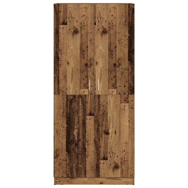 vidaXL Kledingkast 90x52x200 cm bewerkt hout oud houtkleurig
