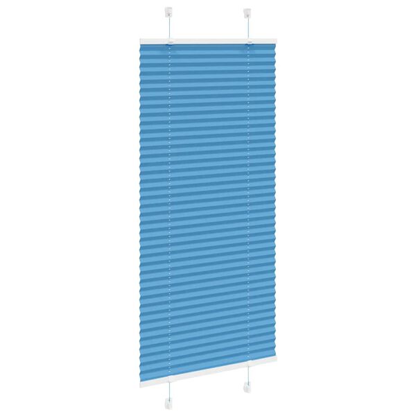 vidaXL Plissé rolgordijn 60x150 cm stofbreedte 59,4 cm polyester blauw
