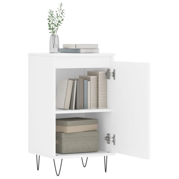 vidaXL Dressoirs 2 st 40x35x70 cm bewerkt hout wit