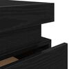 vidaXL Nachtkastje 2 pcs Zwart Eiken 35 x 39 x 55 cm Bewerkt hout