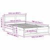vidaXL Bedframe met hoofdeinde Wit 120 x 190 cm Massief grenenhout