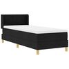 vidaXL Boxspringbed met matras Zwart 200 x 80 cm Polyester