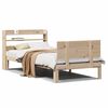 vidaXL Bedframe met hoofdbord massief grenenhout 90x190 cm