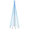 vidaXL Kerstboom met grondpin 310 LED's blauw 300 cm