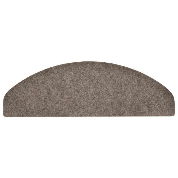 vidaXL Trapmatten Zelfklevend 30 stuks 65x21x4 cm Beige Halfrond Groot