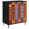 vidaXL Ladekast ESSEN Zonnebloemprint 66 x 36,5 x 76 cm Bewerkt hout