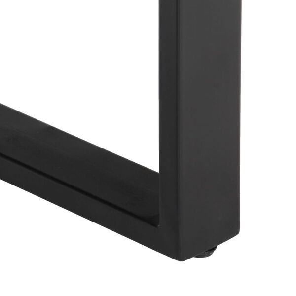 vidaXL Bankje 120 cm echt geitenleer zwart en bruin