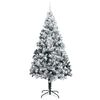 vidaXL Kunstkerstboom met 300 LED Wit 240 cm PVC en Staal en Kunststof